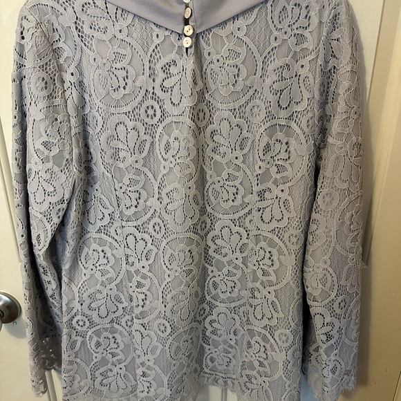 Dainty Jewells Lace Top in Soft Light Blue - Picture 6 of 12